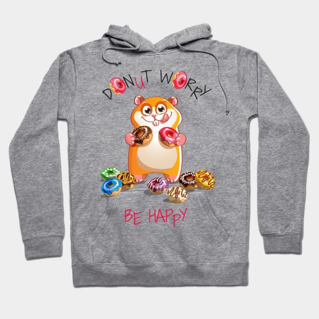 hamster donut worry Hoodie by Mako Design 